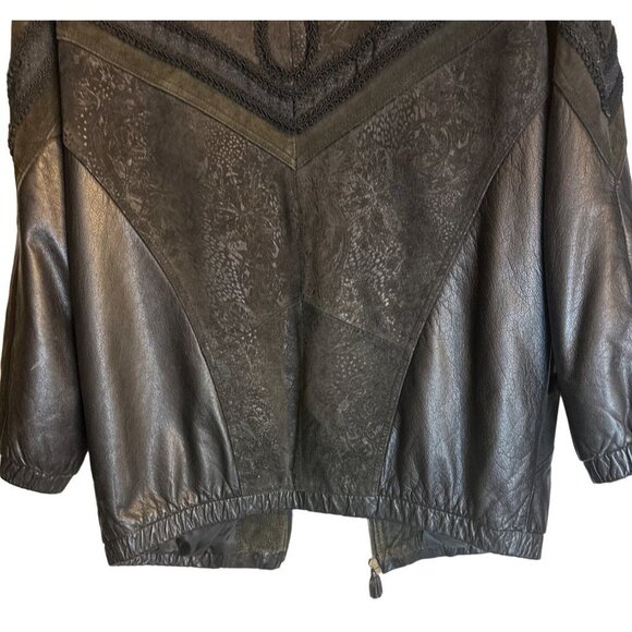 Vintage 80/90s Winlit Women’s Genuine Leather Jacket Size Medium / Sku Winlit0 - Picture 7 of 13